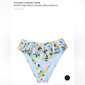 Victoria's Secret Blue and Yellow Ruffled Bikini
